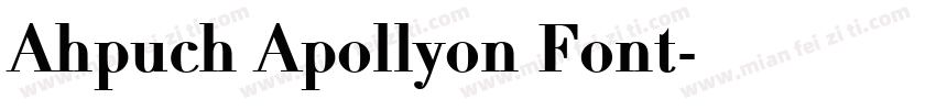 Ahpuch Apollyon Font字体转换